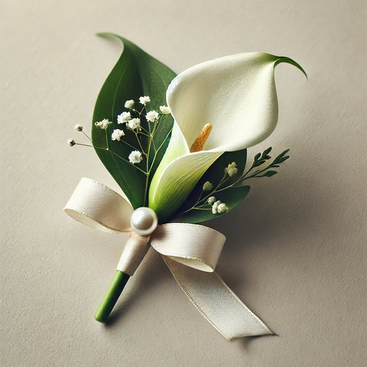 Fresh Calla Lily Buttonhole
