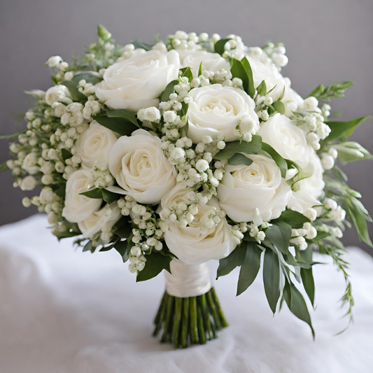 White Bridesmaid Bouquet