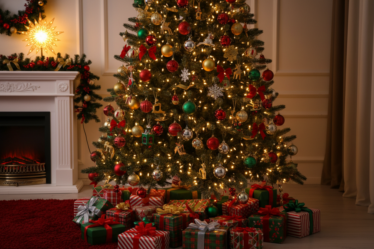 picture of a christmas tree with presents