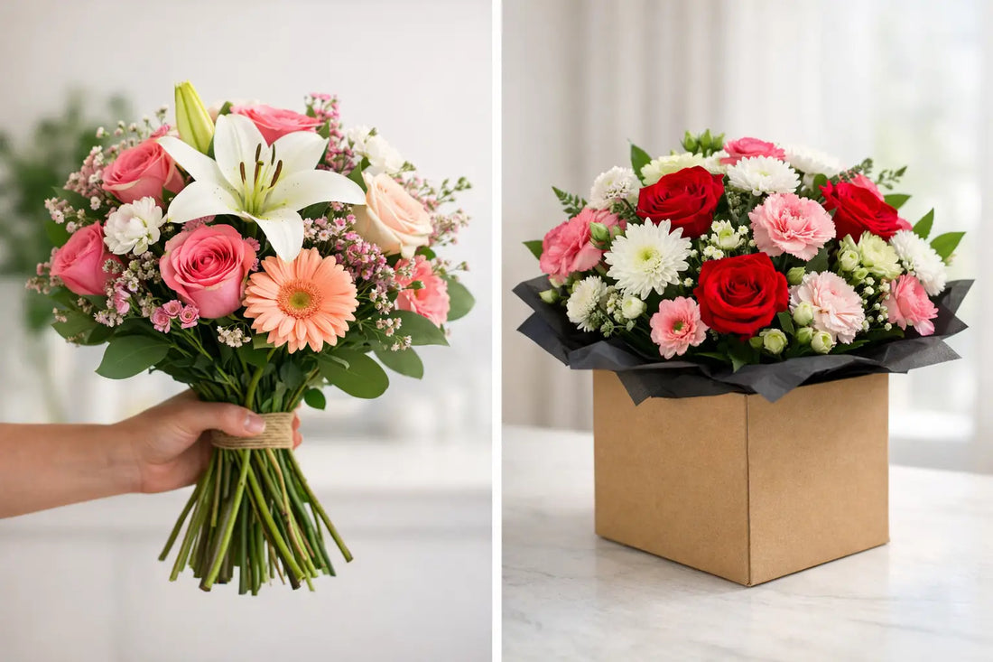 Hand Tied vs Boxed Flowers: Which Suits?