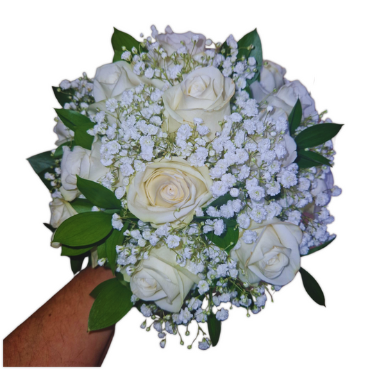 White Bridesmaid Bouquet
