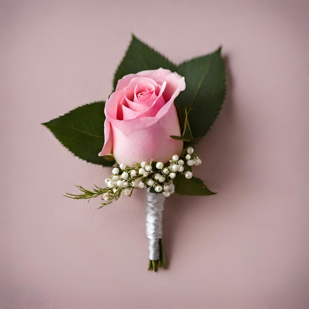 Spray Roses Buttonhole Pink Rose Buttonhole – Lucie Bees Online Florist
