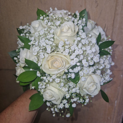 White Bridesmaid Bouquet