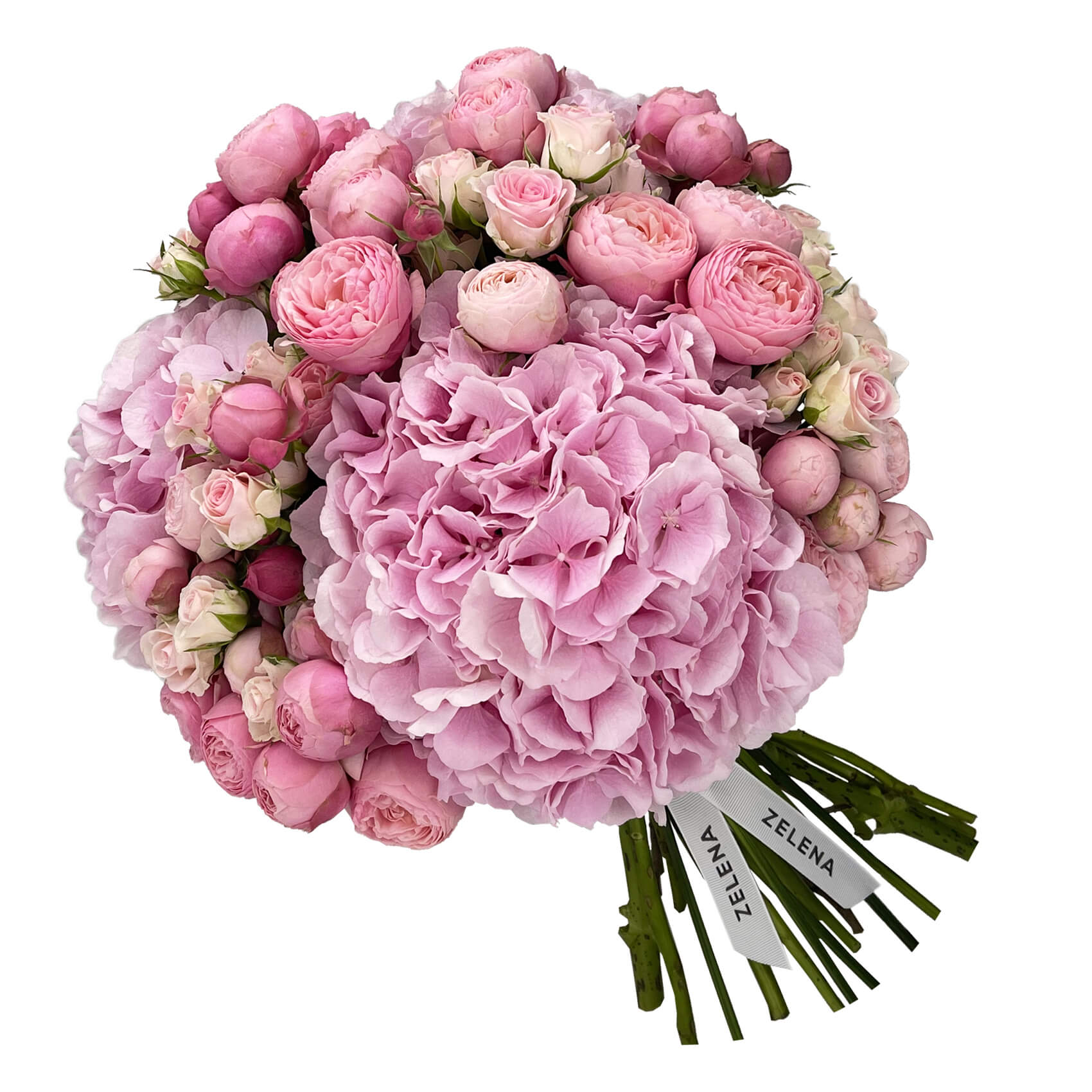 Wedding flowers, center piece table piece flowers pink hydrangeas, pink roses delivery nationwide